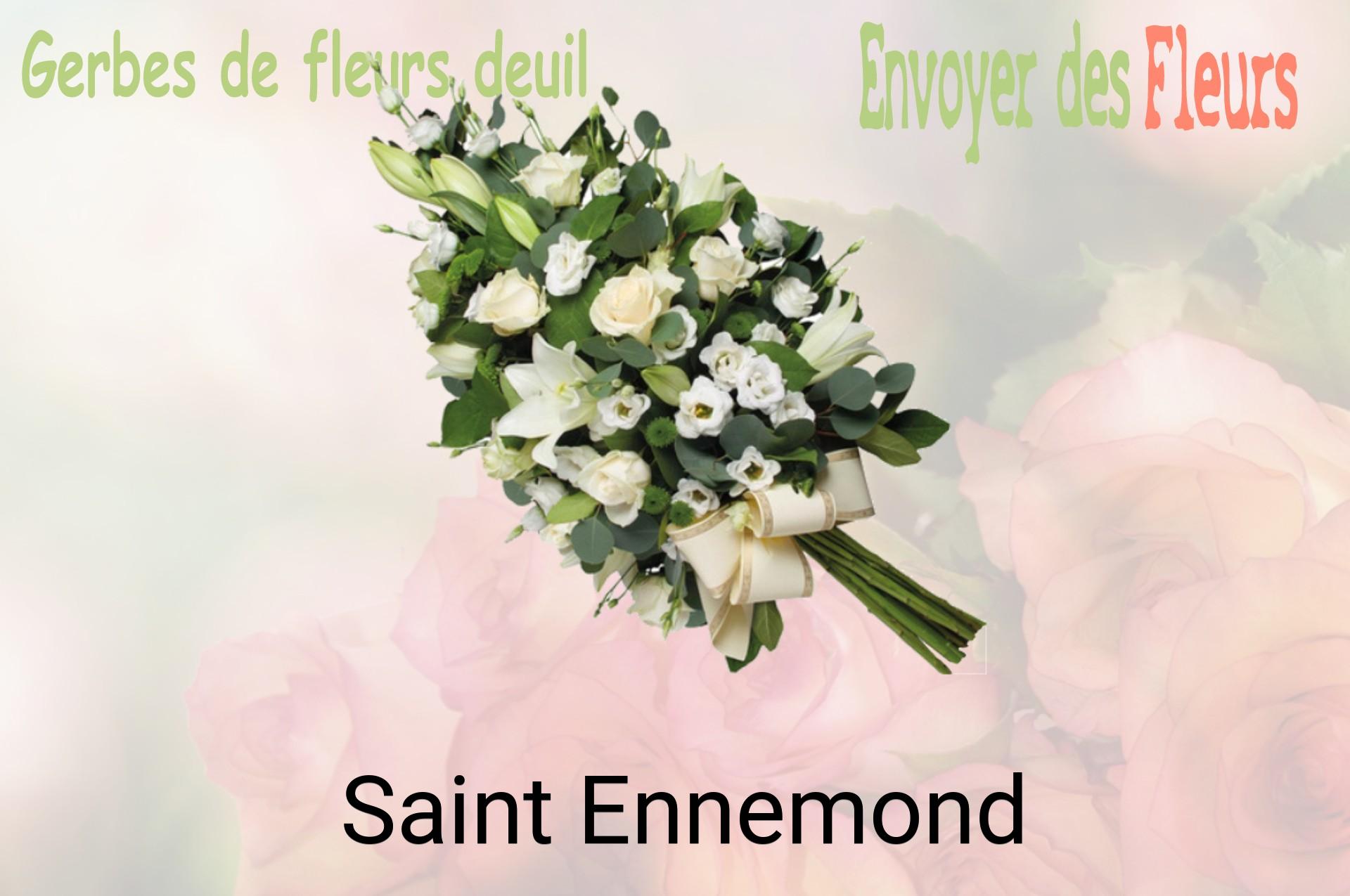 Gerbe de fleurs de deuil livrée à Saint-Ennemond